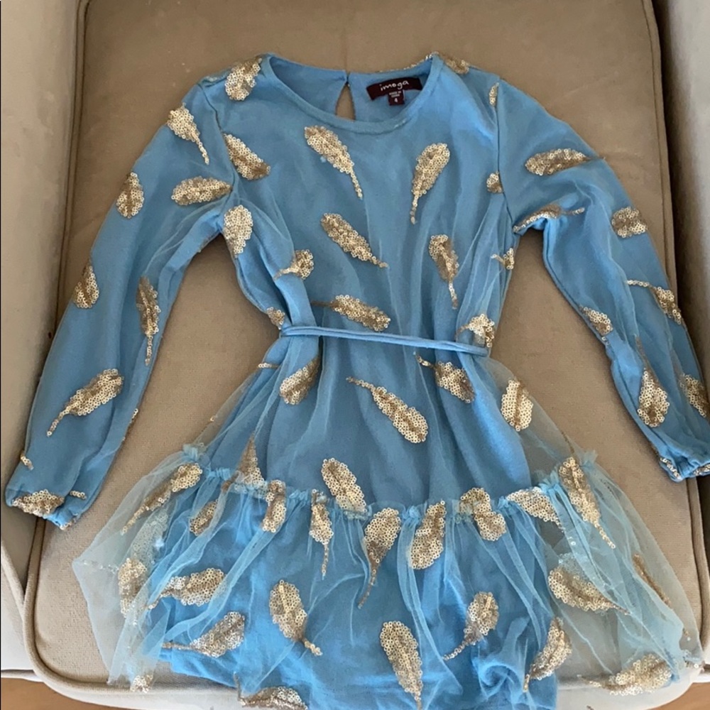 Beautiful teal little girl dress